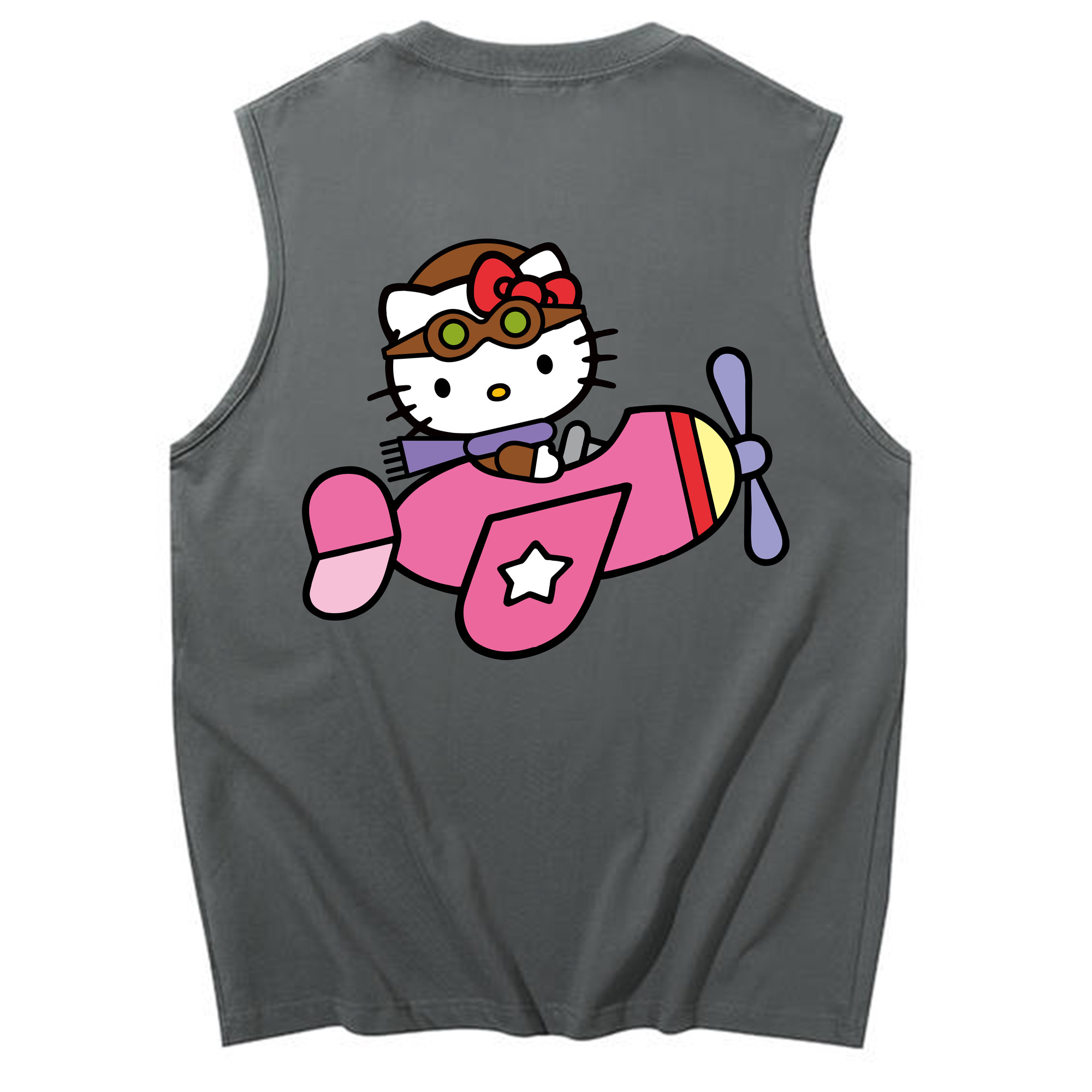 （画像用） Hello Kitty ハローキティ コットン100％タンクトップ（背面プリント）